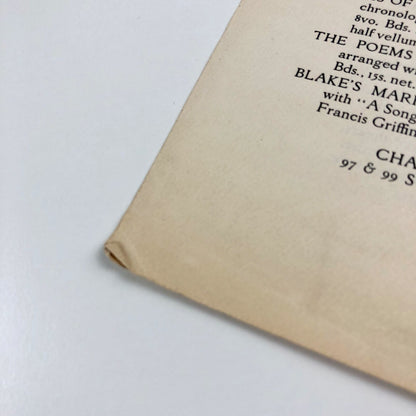 The Poems of John Milton prospectus / specimen page | Florence Press, Chatto & Windus, 1925