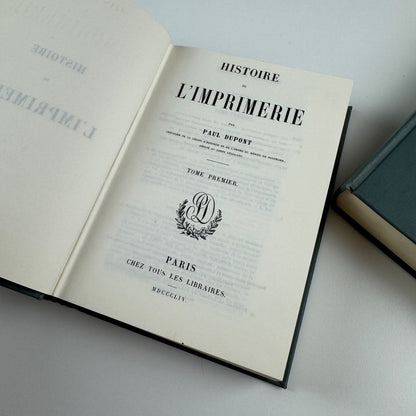 Histoire de l'Imprimerie by Paul Dupont | Gregg International reprint 1971 2 vol