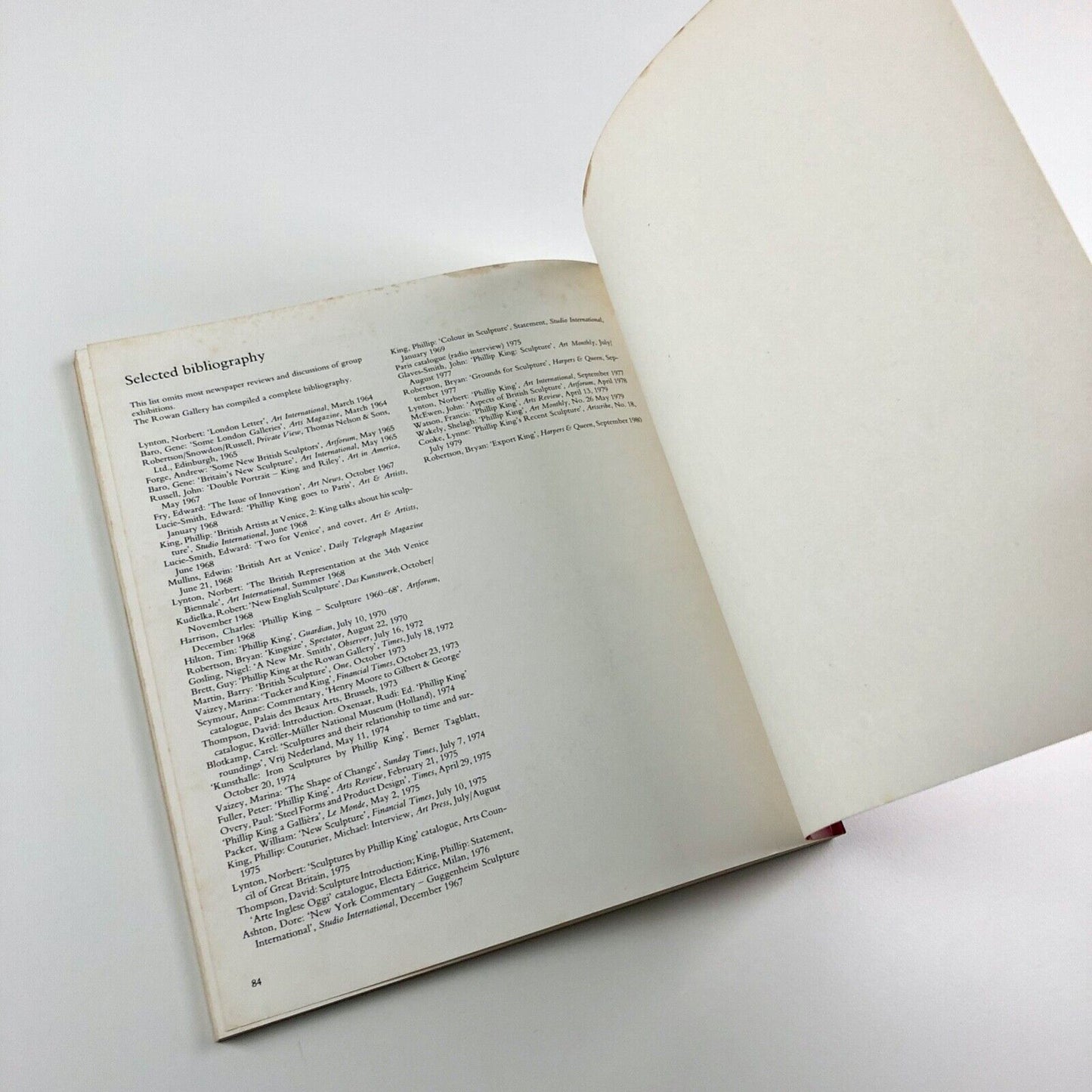 Philip King | Hayward Gallery, London Arts Council of Great Britain, 1981
