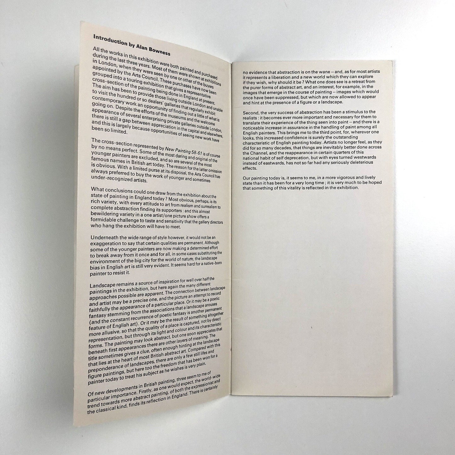 New Painting 58-61 | Arts Council exhibition catalogue | 1965 reprint version