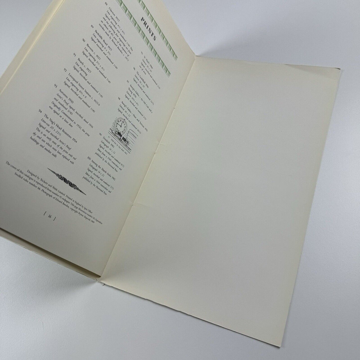 Edward Bawden English as she is drawn. Retrospective Exhibition | The Fine Art Society, 1989