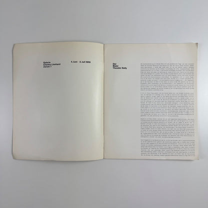 Theodor Bally | Galerie Charles Lienhard Zürich, 1959