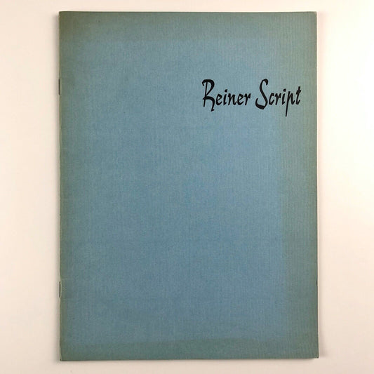 Reiner Script by Imre Reiner | Typefoundry Amsterdam type specimen booklet c.1952