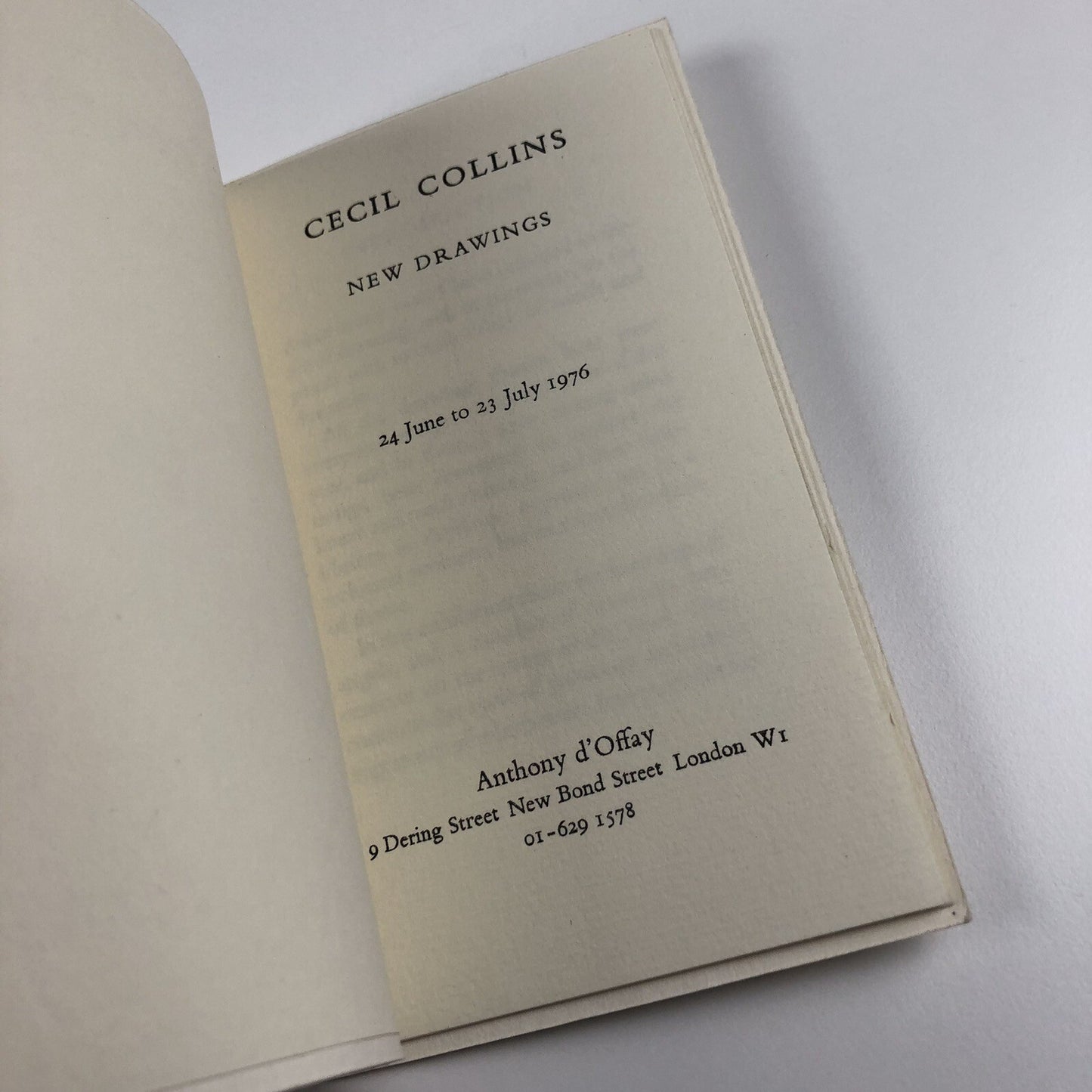 Cecil Collins New Drawings | Anthony D'Offay 1976 | Tragara Press, limited edition