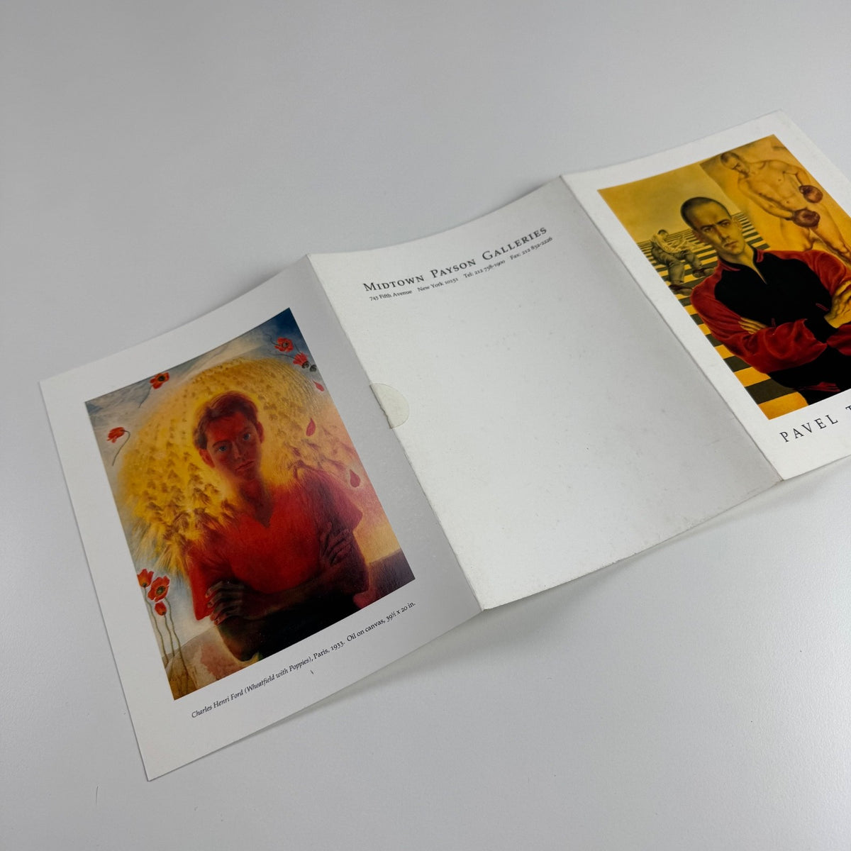 Folding card Pavel Tchelitchew. A reevaluation | Midtown Payson Galleries 1994