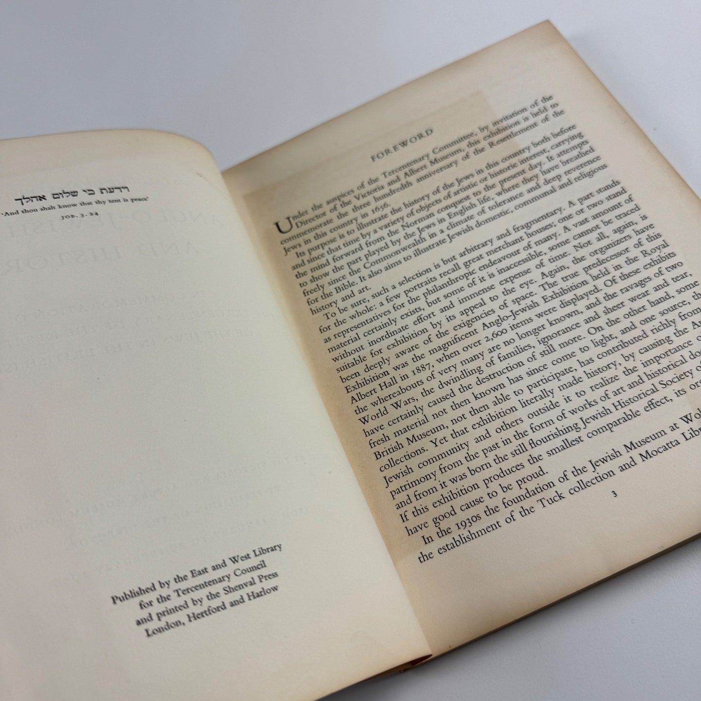 Anglo-Jewish Art & History Exhibition | V&A, 1956 + related ephemera, including press release and press view invitation