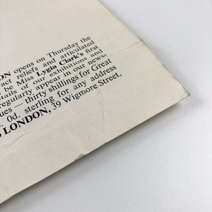 Marcello Salvadori. Optical Traces and Mobile Objects | Signals London, 1965 exhibition card