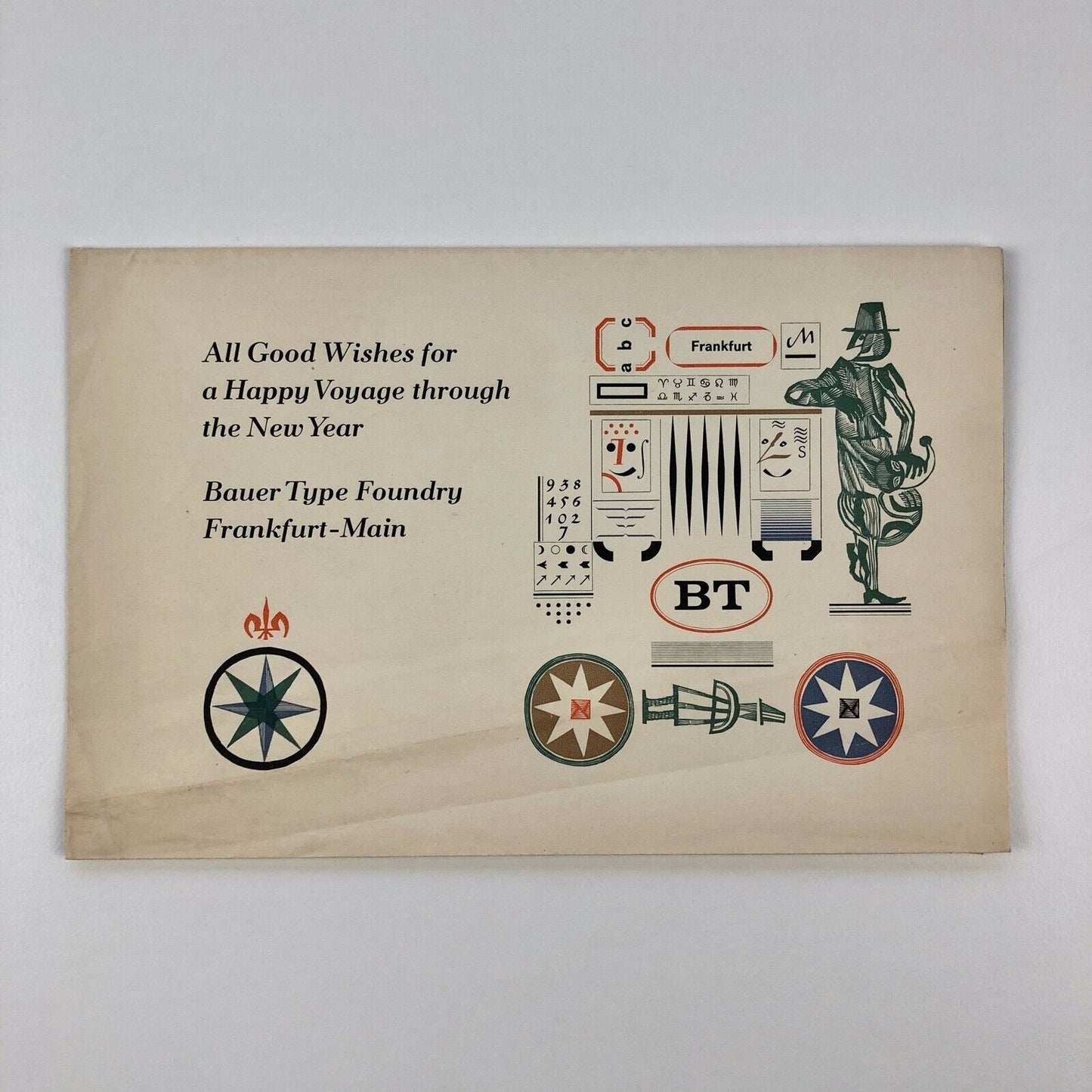 Bauer Type Foundry | Seasons Greetings insert for Soldans Ltd | design and wood-engravings by Otto Rohse