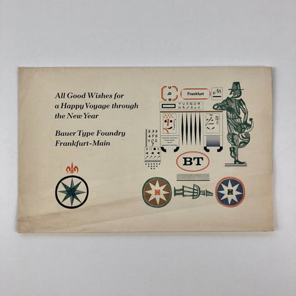 Bauer Type Foundry | Seasons Greetings insert for Soldans Ltd | design and wood-engravings by Otto Rohse