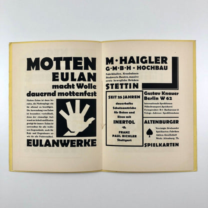 1930 Lucian Bernhard Negro type specimen booklet | Bauersche Giesserei 1930