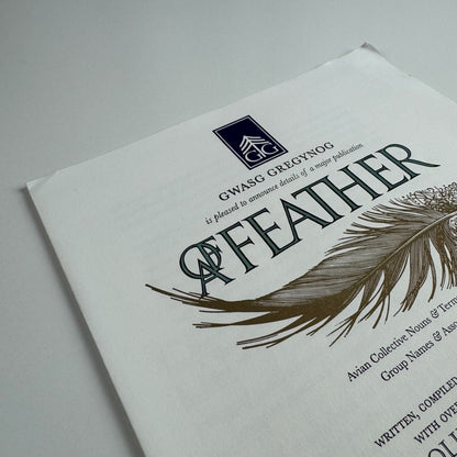 Leaflet for 'Of a Feather' by Colin See-Paynton | Gwasg Gregynog, 2008