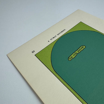 A Humument page 60 'dim with pictures' by Tom Phillips | The Tetrad Press, 1970