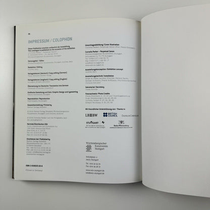 Cornelia Parker. Perpetual Canon. Cornelia Parker interviewed by Andrea Jahn | Kerber, 2004