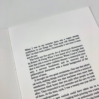 Zen & The Art of Typographical Arrangement Phil Abel | Ditchling Letterpress leaflet, 2010