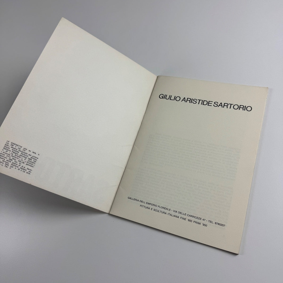 Giulio Aristide Sartorio | Galleria dell’Emporio Floreale, Rome, 1973