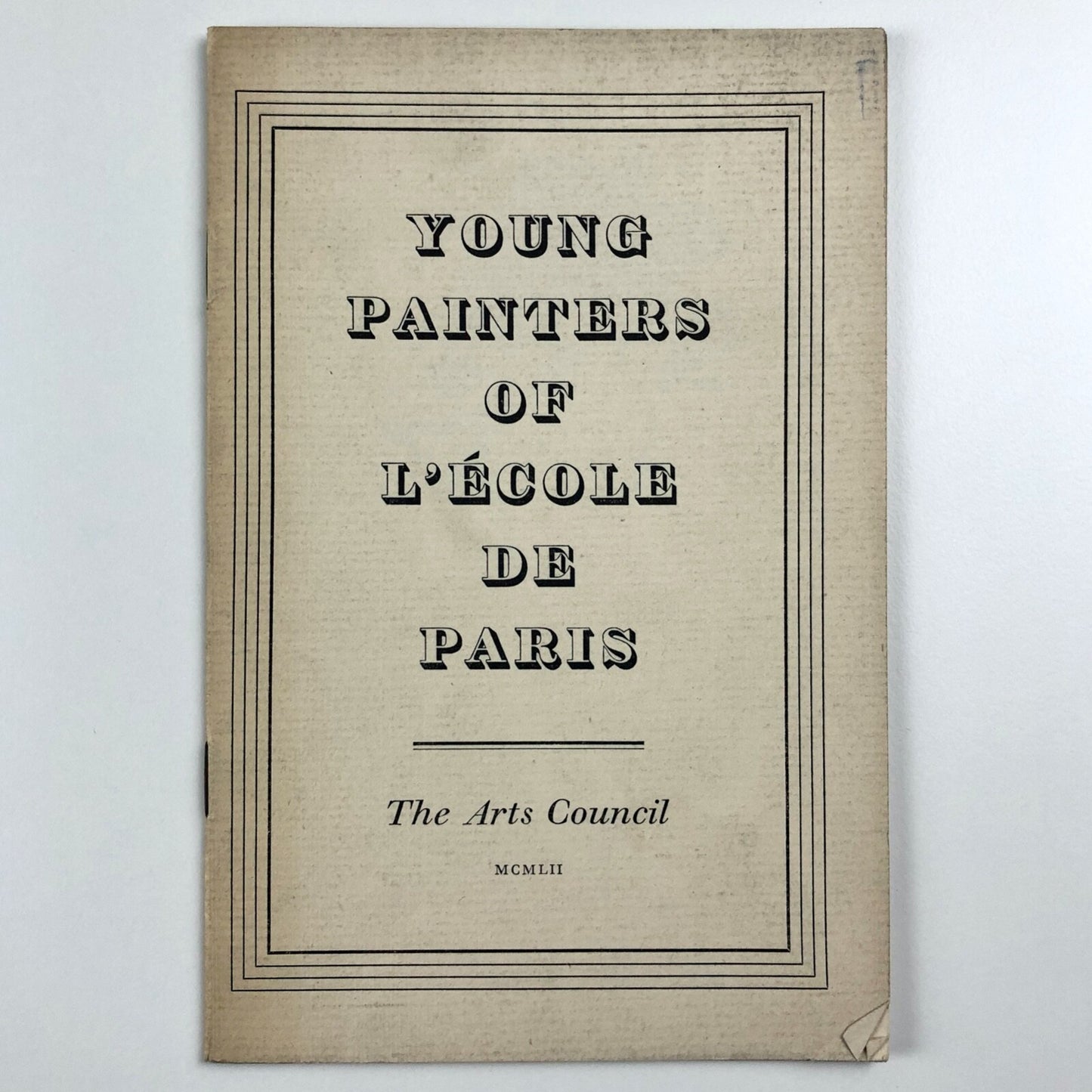 Young Painters of the L’École de Paris | Arts Council exhibition catalogue, 1952