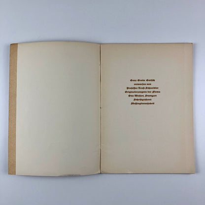 Ganz Grobe Gotische type specimen booklet | Otto Weisert Schriftgiesserei, 1930s | Friedrich Hermann Ernst Schneidler