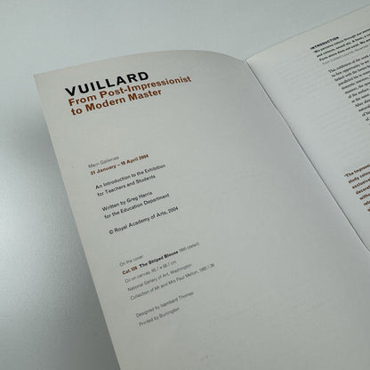 Gallery guide for Vuillard – From Post-Impressionist to Modern Master | Royal Academy, 2004