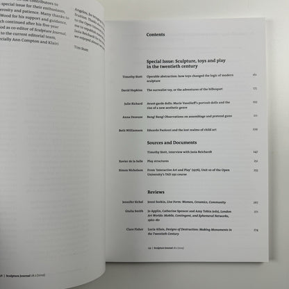 Sculpture Journal | Vol 28.2, 2019 | Liverpool University Press and The Public Monuments and Sculpture Association | Special issue: Sculpture, toys and play in the twentieth century