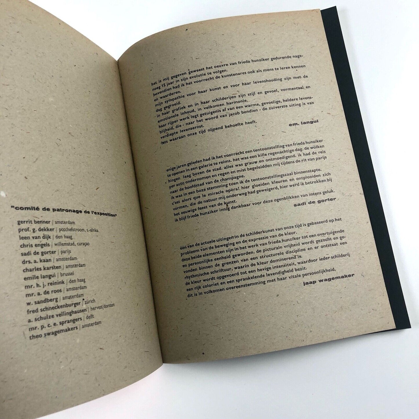 Frieda Hunziker | Exhibition catalogue Stedelijk Museum Amsterdam, 1961