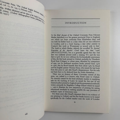 Printing and Publishing at Oxford: the Growth of a Learned Press 1478-1978