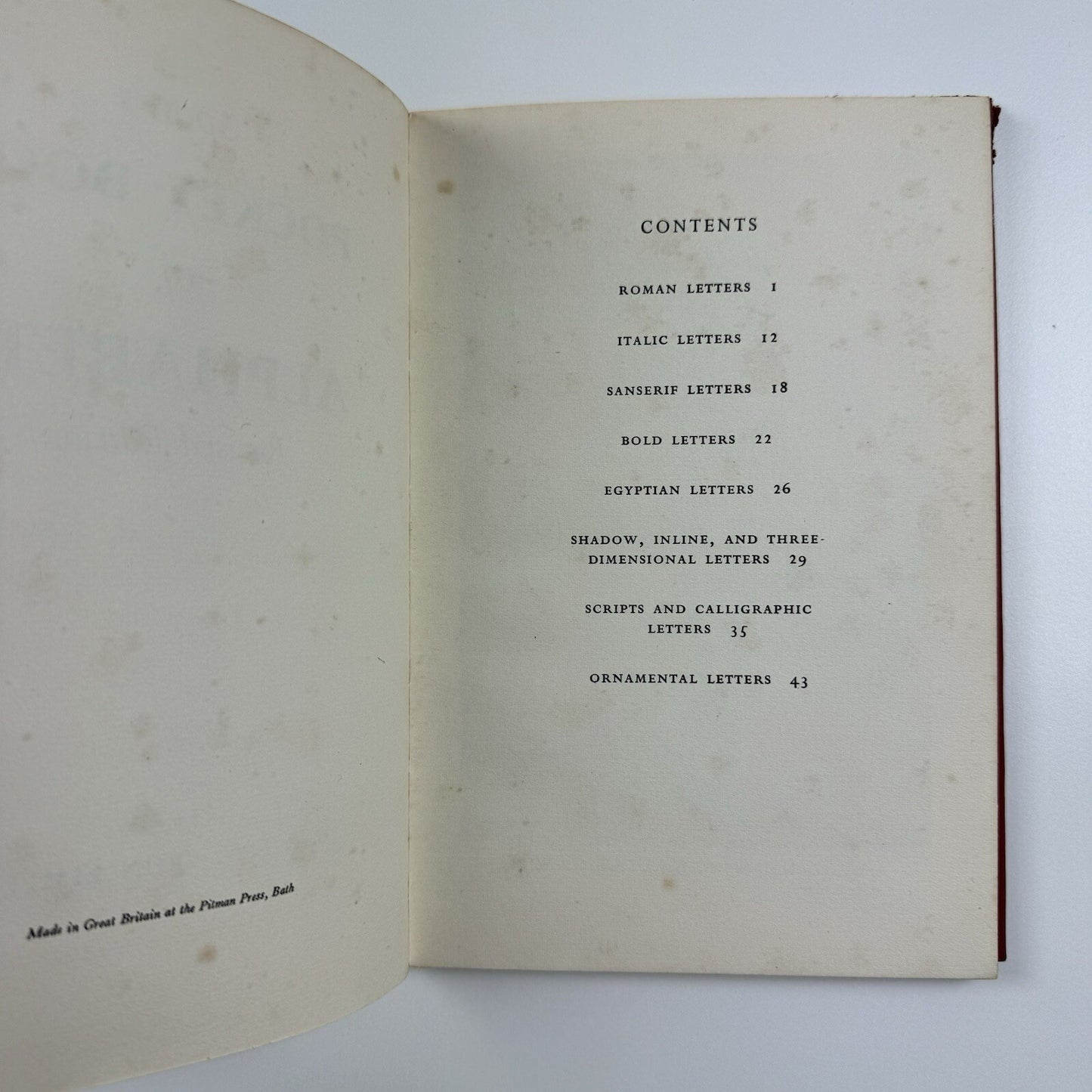 Spon’s Pocket Book of Alphabets | Revised edition, 1956