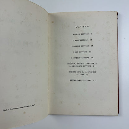 Spon’s Pocket Book of Alphabets | Revised edition, 1956