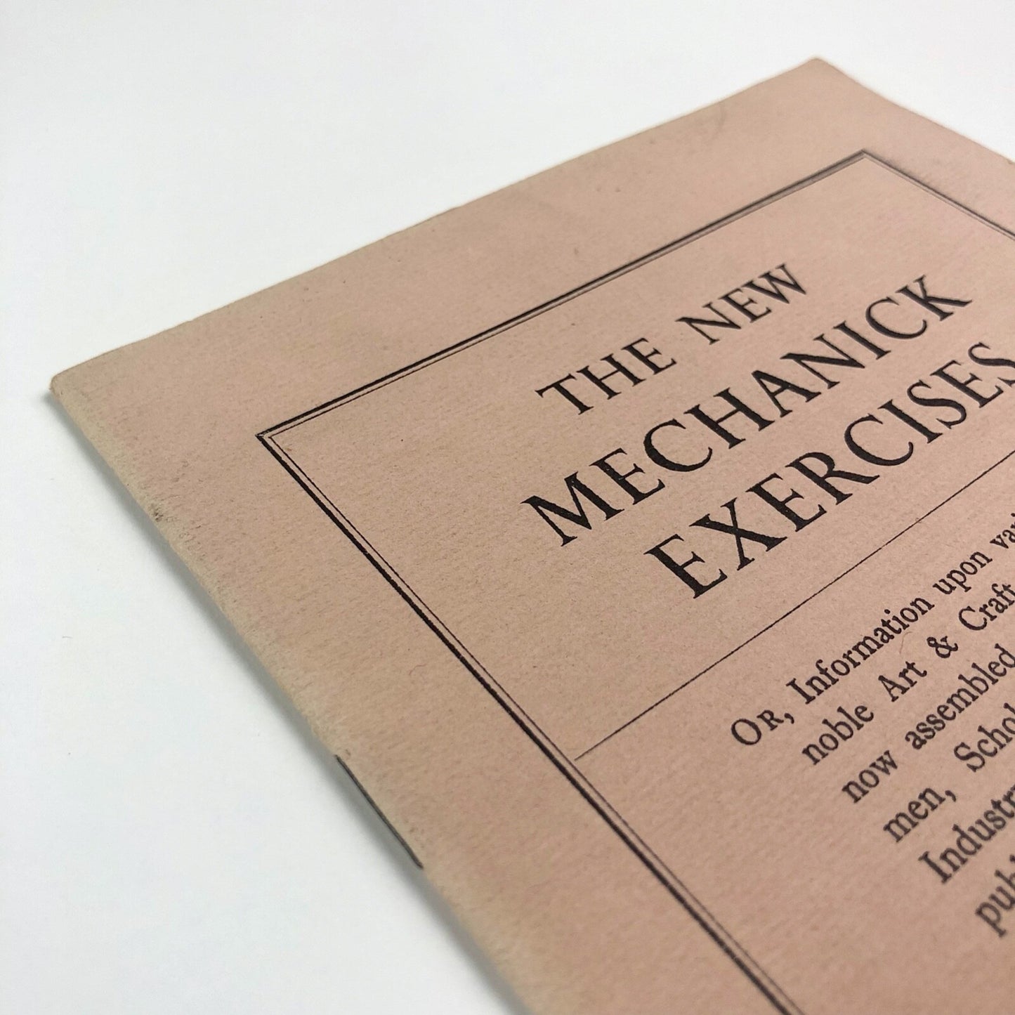The New Mechanick Exercises Part 1. Introductory | Surrey Fine Art Press, 1952