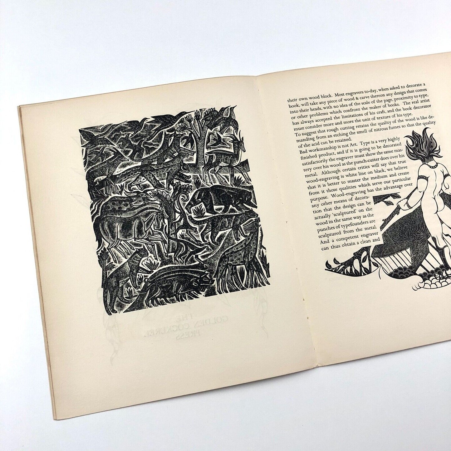 The Golden Cockerel Press – leaflet article printed for The Colophon, July 1931 | Engravings by Robert Gibbings