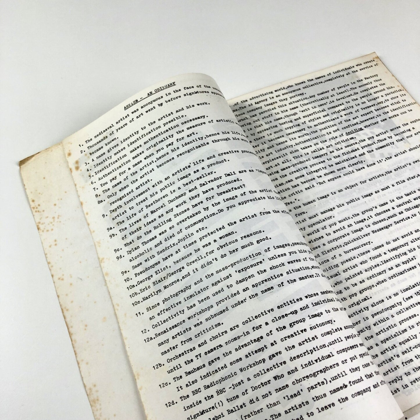 Trent Polytechnic – Fine Art Students work self-published 1970s/80s?