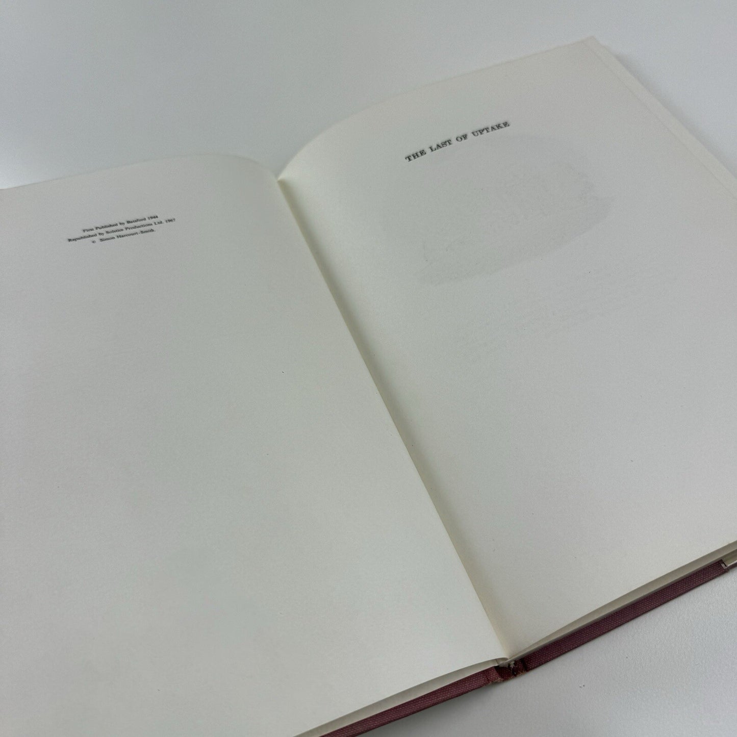 The Last of Uptake by Simon Harcourt-Smith | Illus. Rex Whistler | Solstice 1967