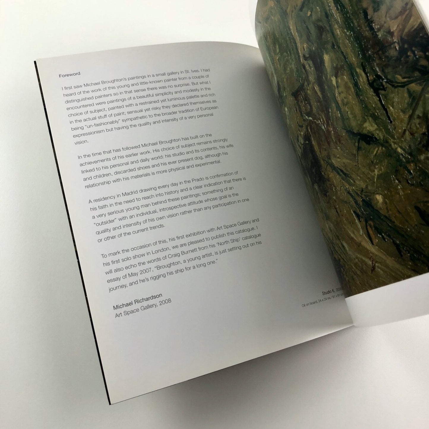 Michael Broughton. Inside Light. Paintings and drawings | Art Space Gallery catalogue and private view card, 2009