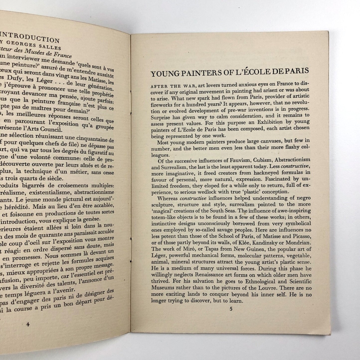 Young Painters of the L’École de Paris | Arts Council exhibition catalogue, 1952