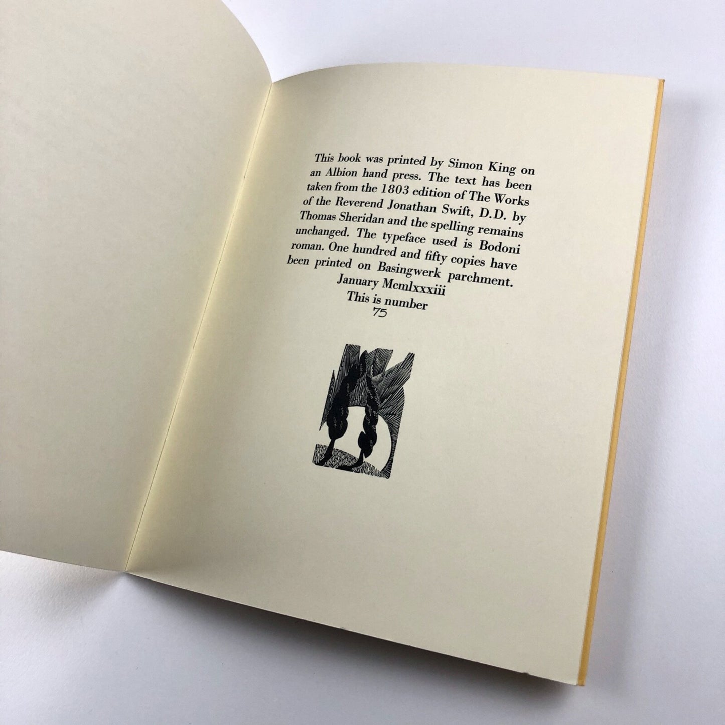 Baucis and Philemon by Jonathan Swift | Engravings and printed by Simon King, 1983