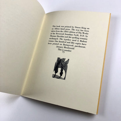 Baucis and Philemon by Jonathan Swift | Engravings and printed by Simon King, 1983