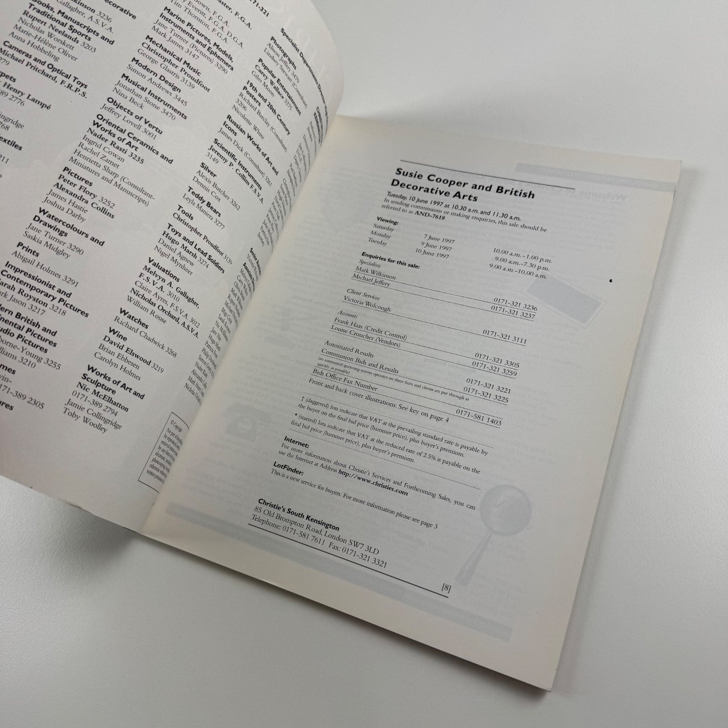 Susie Cooper & British Decorative Arts | Christie's South Kensington 10 June 1997