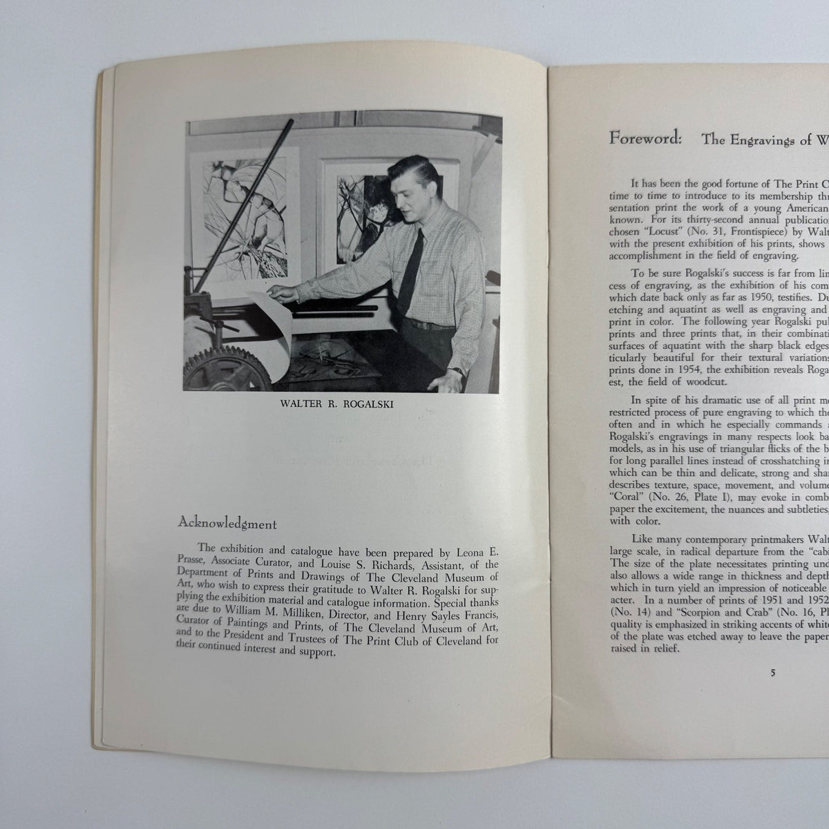 Prints and Drawings by Walter R. Rogalski | The Print Club of Cleveland and The Cleveland Museum of Art, 1954