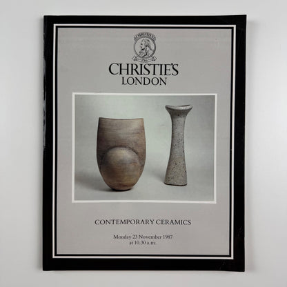 Contemporary Ceramics inc. Hans Coper Lucie Rie Christie's 23 Nov 1987