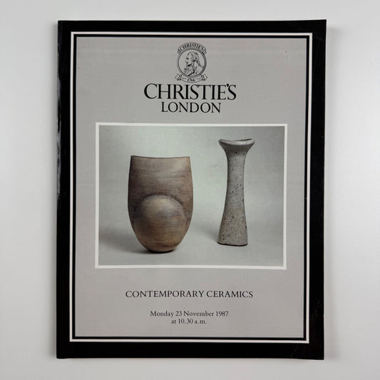 Contemporary Ceramics inc. Hans Coper Lucie Rie Christie's 23 Nov 1987
