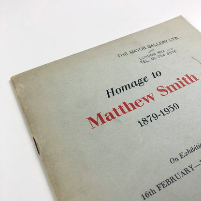 Homage to Matthew Smith | Arthur Tooth catalogue, Mayor Gallery 1960
