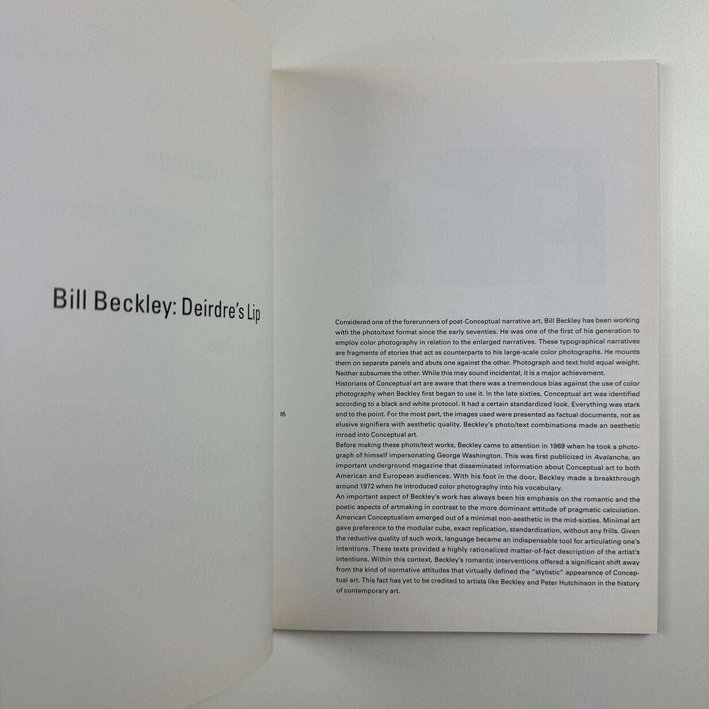 Bill Beckley | Galerie Hans Meyer exhibition catalogue, 2003