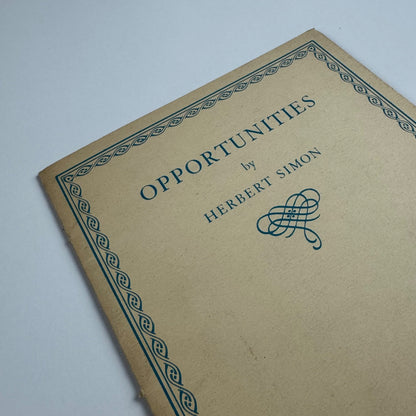 Opportunities by Herbert Simon Curwen Press | Birmingham School of Printing 1951
