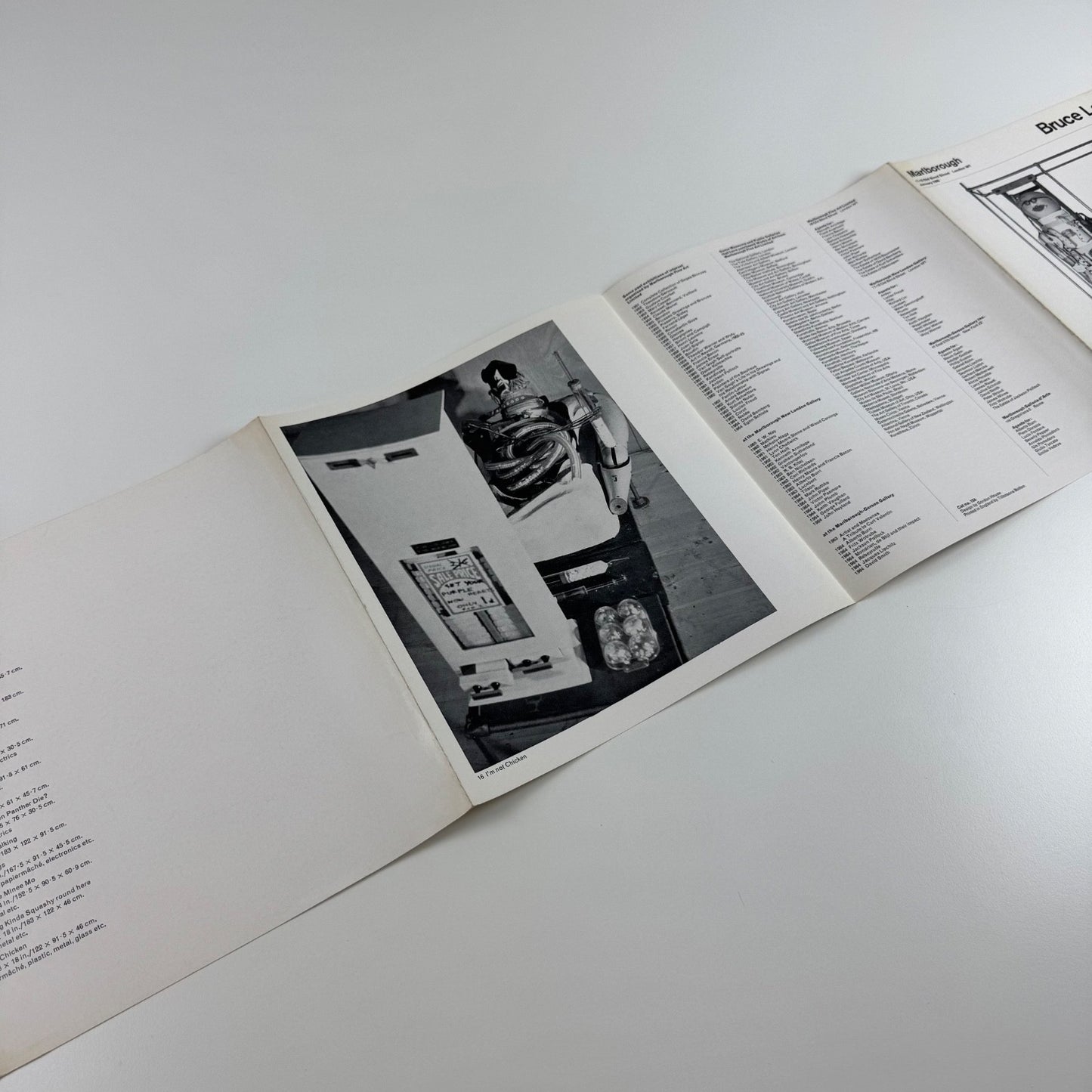 Bruce Lacey | Marlborough Janury 1965 cat. 154 design by Gordon House