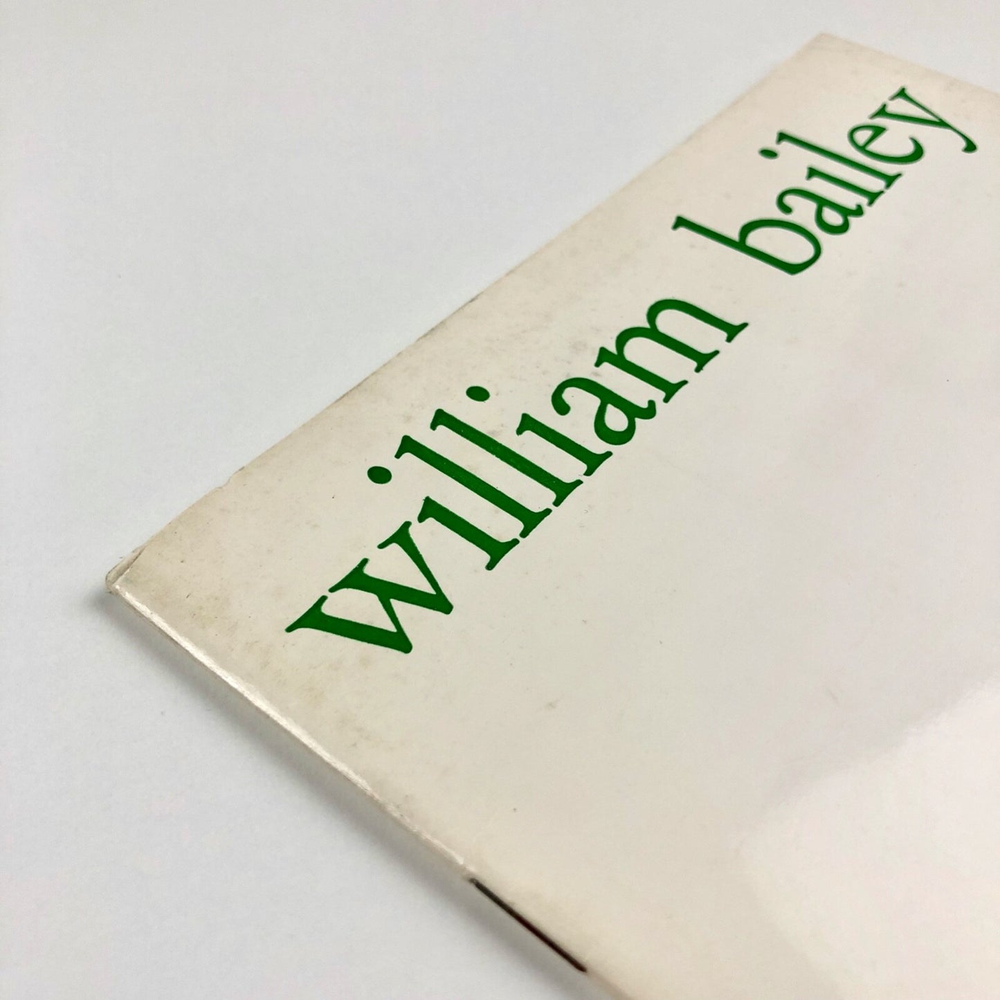 William Bailey | Galleria d'Arte Il Gabbiano Rome 1980 catalogue