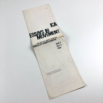 Essays in Movement Reliefs by Mary Martin Mobiles by Kenneth Martin | Institute of Contemporary Arts ICA 1960