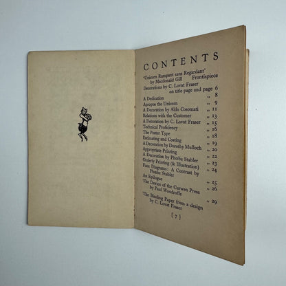 Apropos the Unicorn by Joseph Thorp | The Curwen Press c.1915