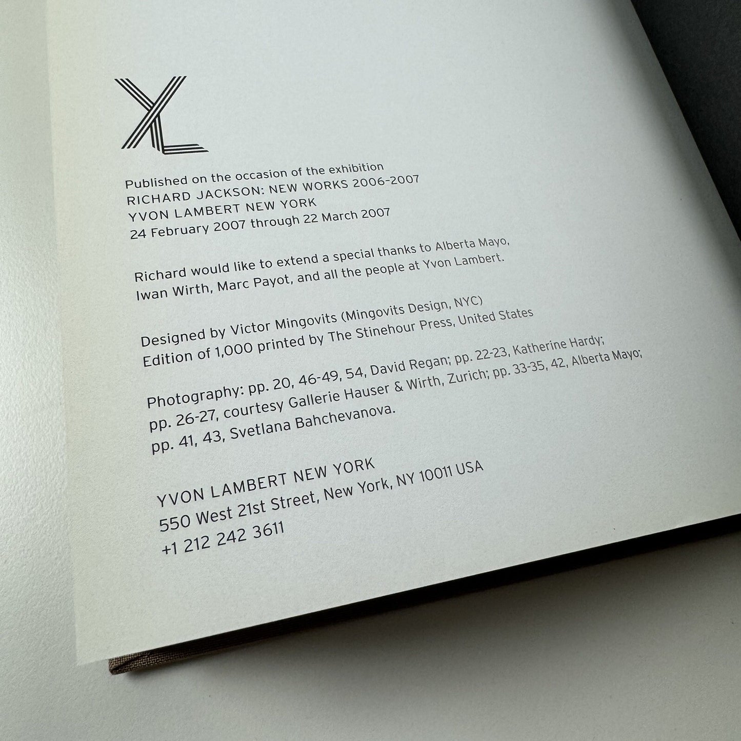 Richard Jackson. New works 2006-2007 | Yvon Lambert New York exhibition catalogue
