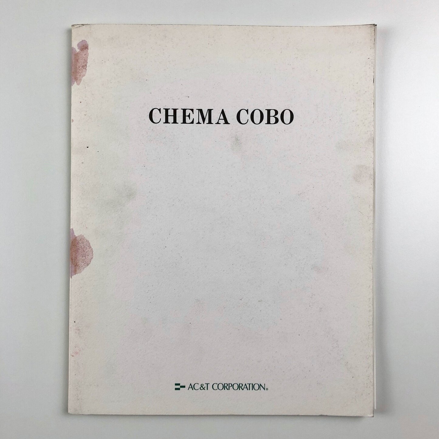 Chema Cobo. 4 Portfolios | AC & T Corporation, Tokyo March 1990