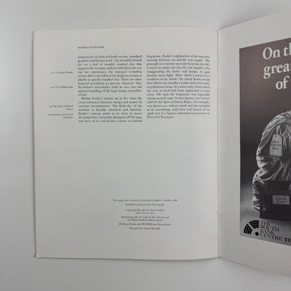 Rodin. Sculpture & Drawings Catherine Lampert Arts Council Hayward Gallery 1986