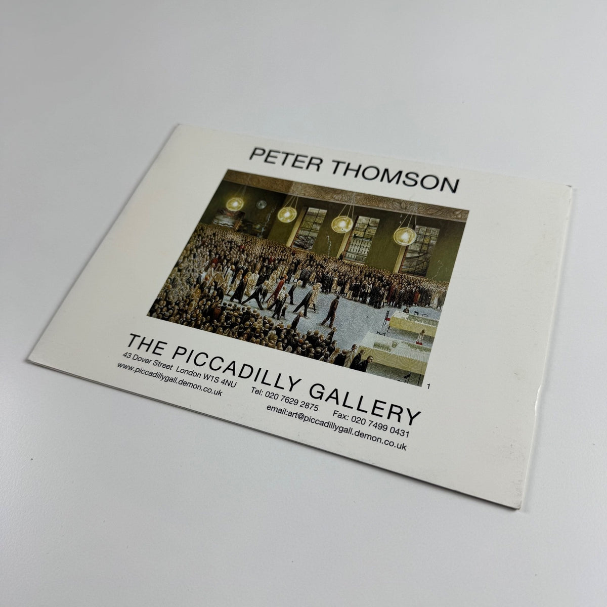 Folding card Peter Thomson | Piccadilly Gallery 2004